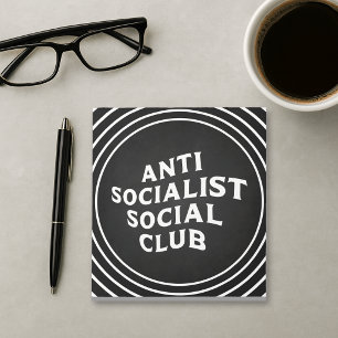Funny Anti Socialist Social Club Socialism Notepad