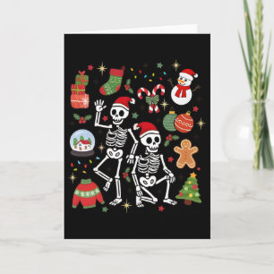 Funny Anti-trump Christmas Skeleton Men Women Card