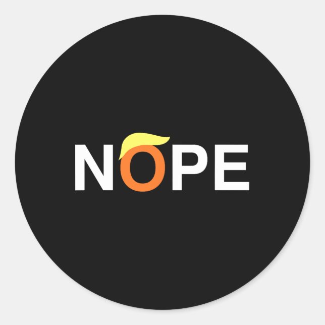 Funny Anti-trump  Classic Round Sticker (Front)