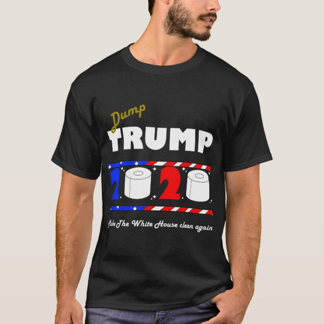 Funny Anti-Trump Dump Trump T-Shirt (Front)