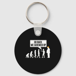 Funny Anti-trump Evolution Litical Humor  Key Ring