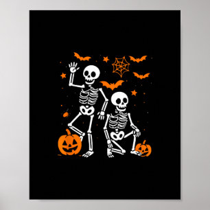 Funny Anti Trump Halloween Skeleton Poster