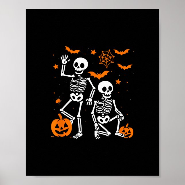 Funny Anti Trump Halloween Skeleton  Poster (Front)