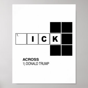 Funny Anti-trump Itmfa Crossword Clue willy' Uni T Poster