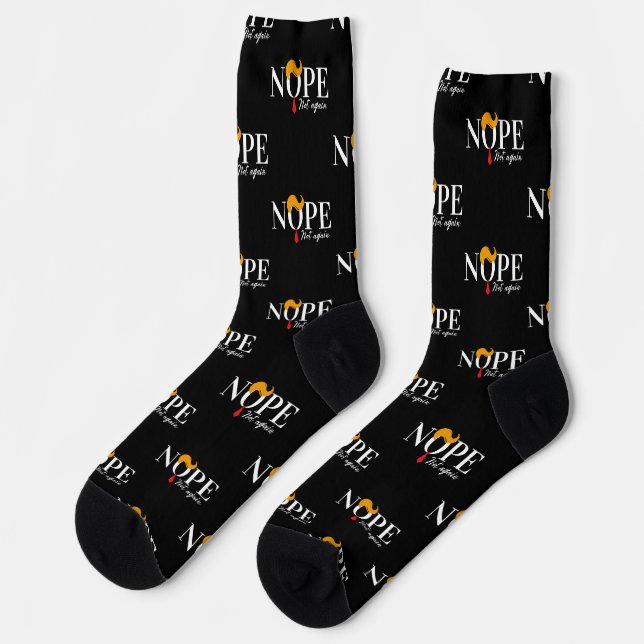 Funny Anti trump nope not again - election 2024  Socks (Left)