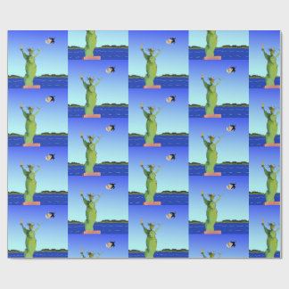 Funny Anti Trump Political Christmas New Year Wrapping Paper