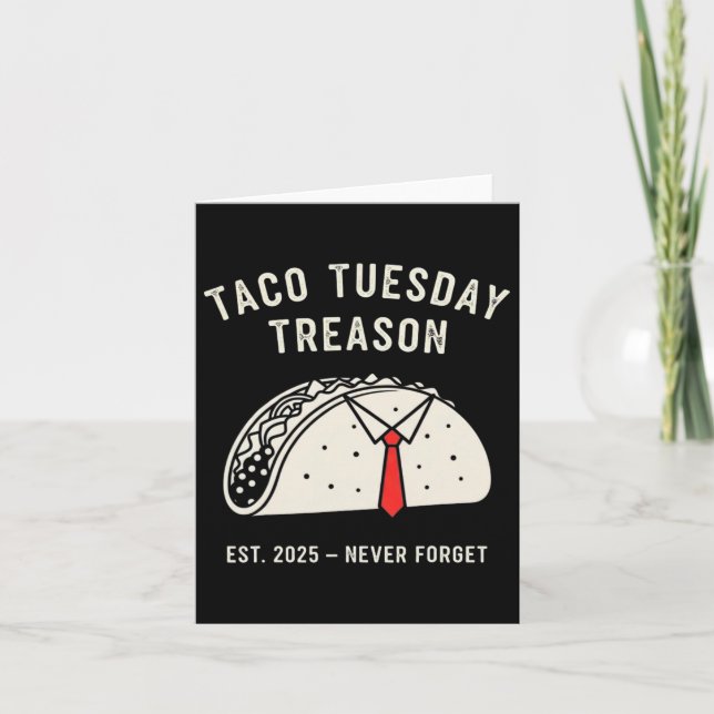Funny Anti-trump Taco Tuesday Political Protest Li Card (Front)