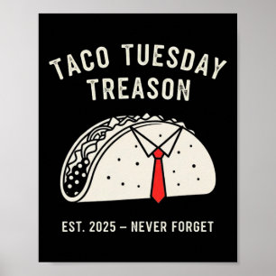 Funny Anti-trump Taco Tuesday Political Protest Li Poster