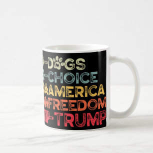 Funny Anti Trump Tee, Pro-dogs, Pro-choice, Pro-am Coffee Mug