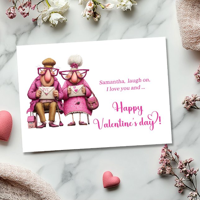 Funny Anti Valentine Card Playful Quirky Couple (Funny Anti Valentine Card Playful Quirky Couple)