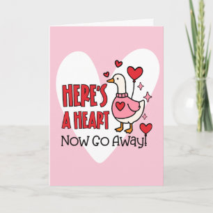 Funny Anti-Valentine Goose Holiday Card