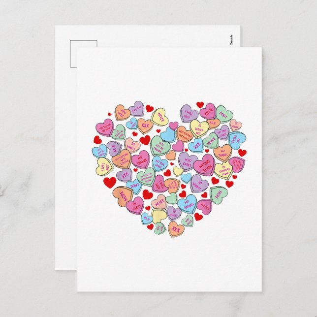 Funny Anti Valentines Day Holiday Postcard (Front/Back)