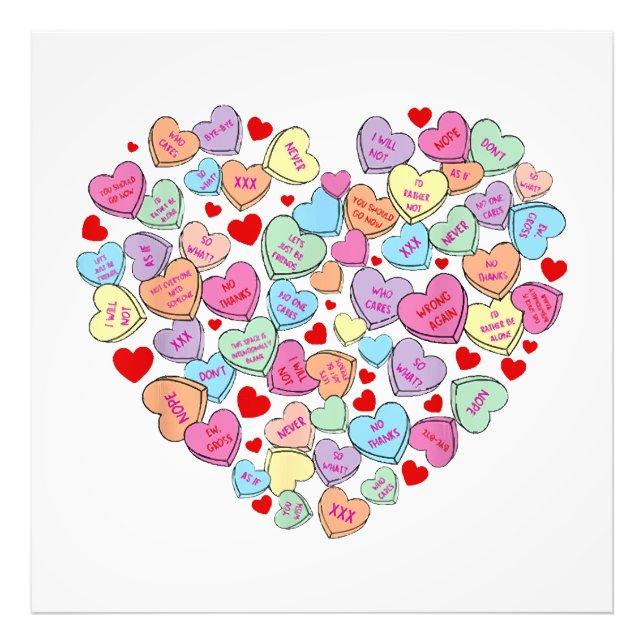 Funny Anti Valentines Day Photo Print (Front)