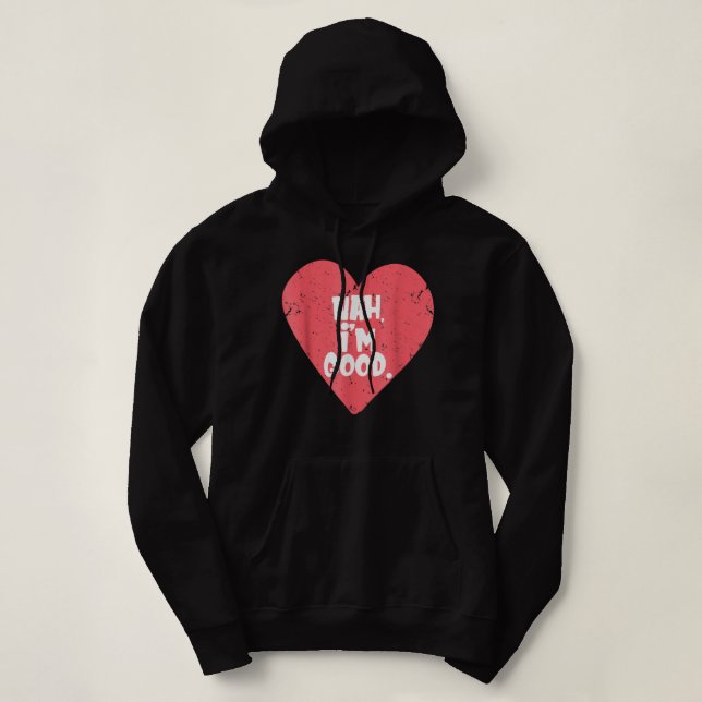 Funny Anti Valentine's Day Shirt (Heart Image) Nah (Design Front)