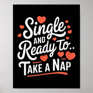Funny Anti Valentines Day Singles Awareness Day Sa Poster