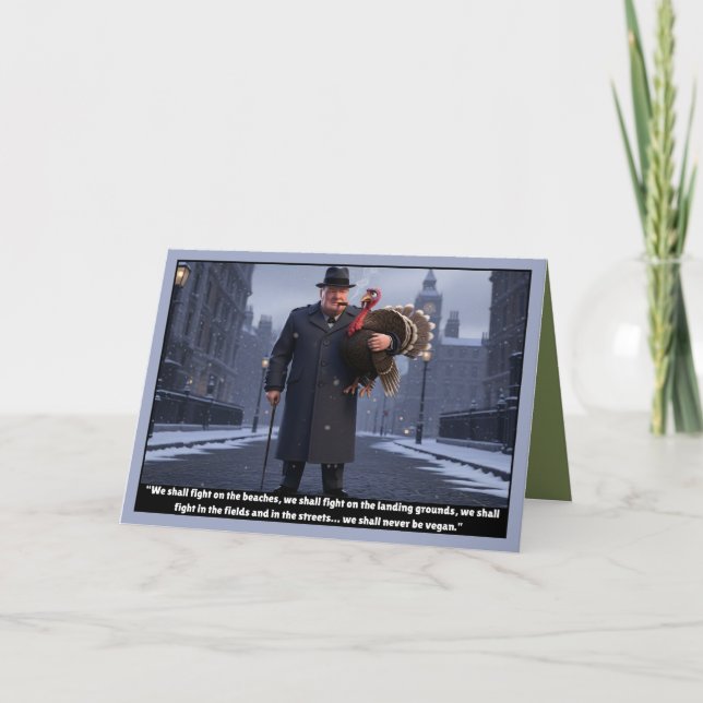 Funny anti Vegan Christmas card (Front)