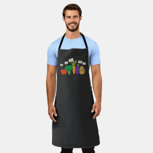 Funny Anti-Vegan Veggies Protest Eat More Meat Apron