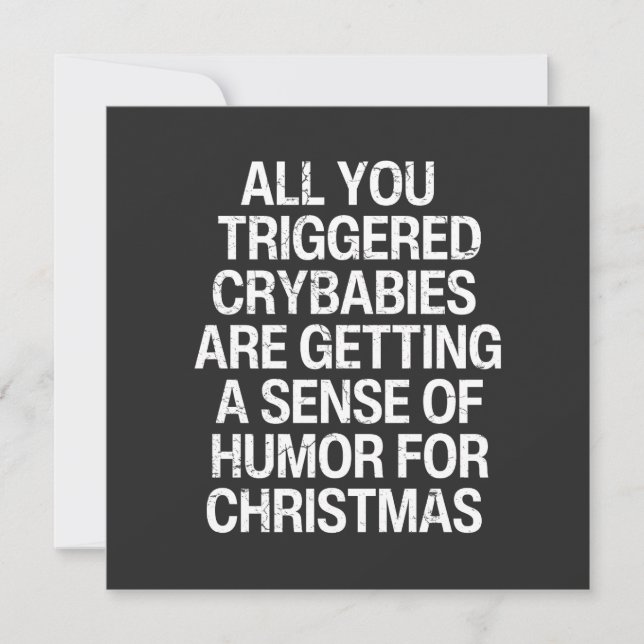 Funny Anti Woke Christmas  Holiday Card (Front)