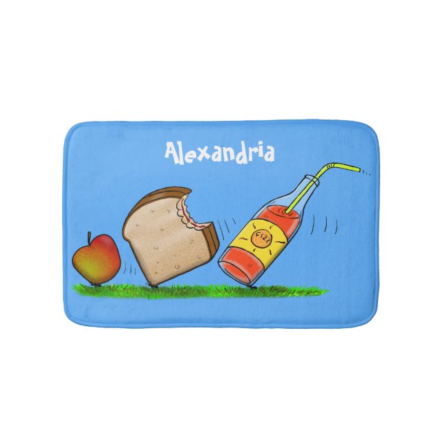 Funny ants cartoon bath mat (Front)