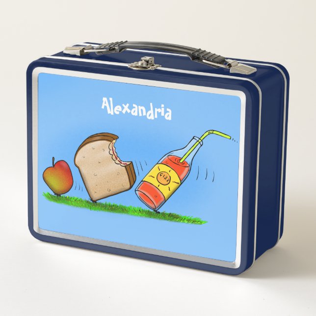 Funny ants cartoon metal lunch box (Front)