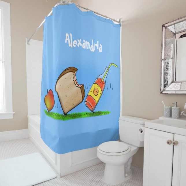 Funny ants cartoon shower curtain (In Situ)