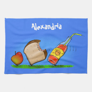 Funny ants cartoon tea towel