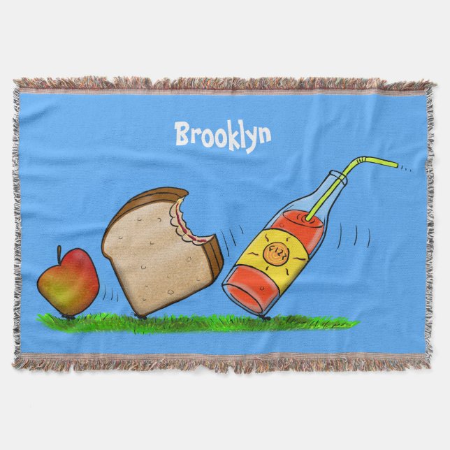 Funny ants cartoon throw blanket (Front)