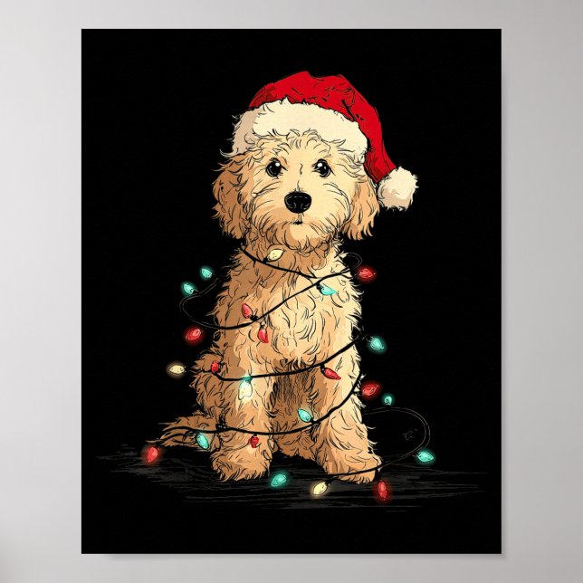 Funny Ao Christmas Graphics Dog Lights Lover  Poster (Front)