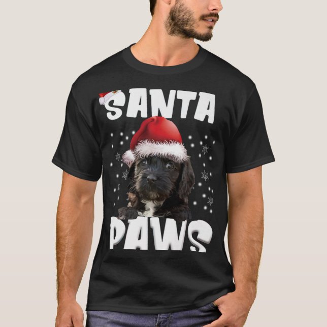 Funny Ao Christmas Lights Tree Dog Lover Xma T Shi T-Shirt (Front)