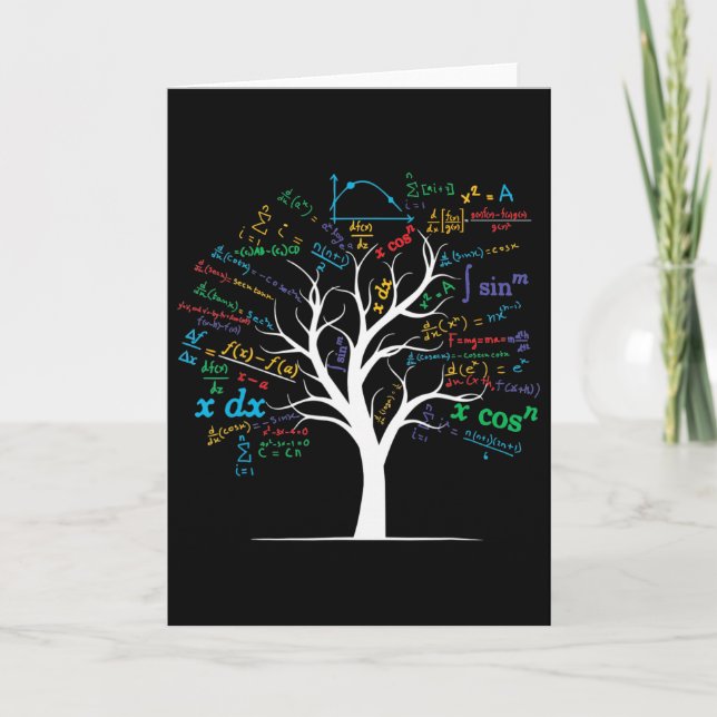 Funny Ap Calculus Algebra Tree Math Teacher Nerd G Card (Front)