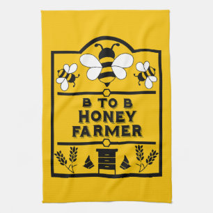 Funny Apiary Honey Farmer Tea Towel