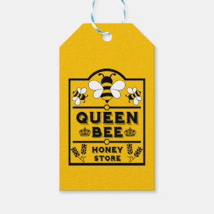 Funny Apiary Honey Queen Bee Gift Tags