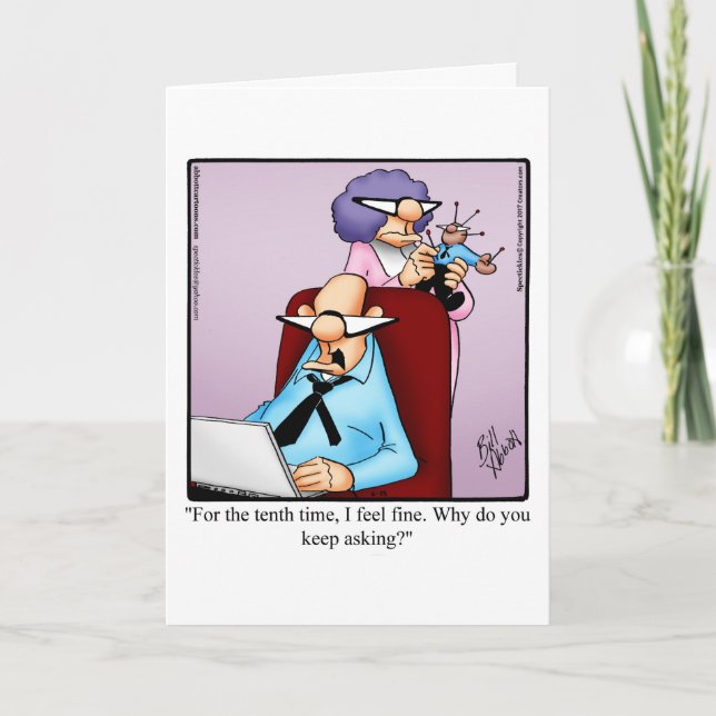 Funny Apology Humour Greeting Card (Front)