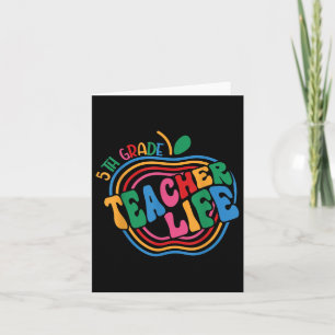 Funny Apple 5th Grade Teacher Appreciation Back To Card