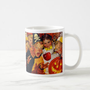 Funny Apple Bobbing for Halloween Mug