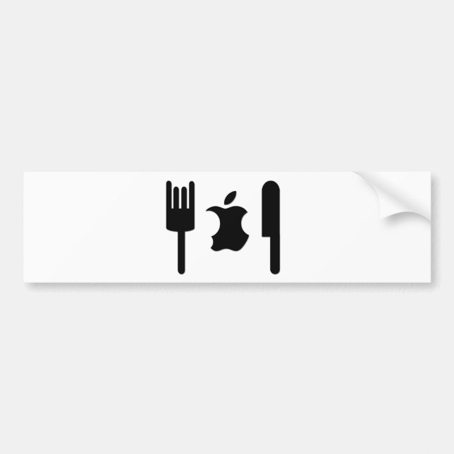 Funny Apple Bumper Sticker (Front)