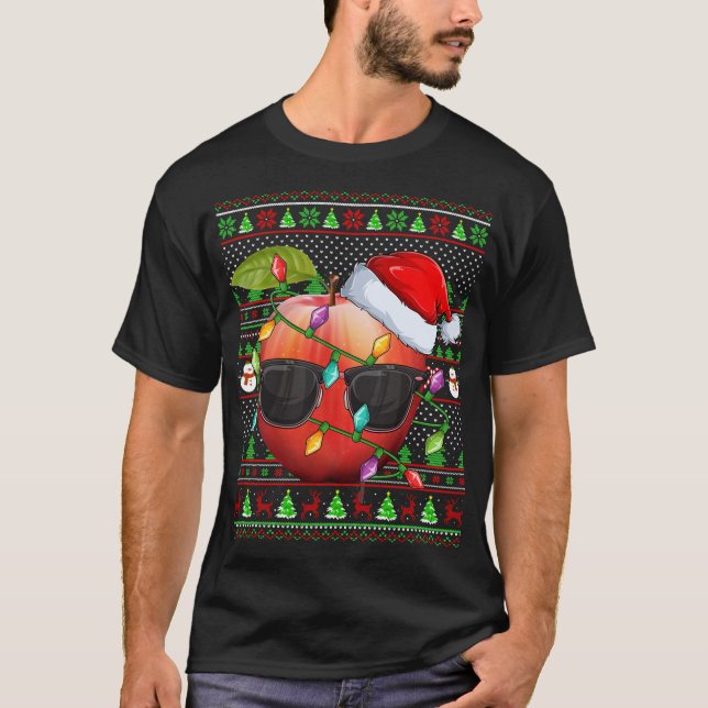 Funny Apple Fruit Lover Family Matching Ugly Apple T-Shirt (Front)