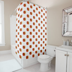 Funny Apple Shower Curtain