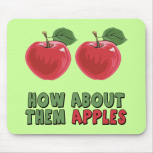 Funny Apples T-shirts and Gifts For Her Mouse Mat