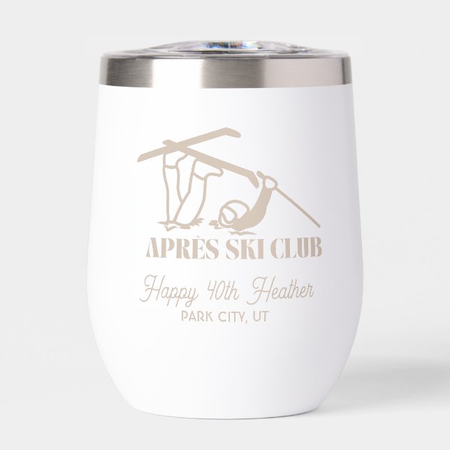 Funny Apres Ski Club Insulated Mug (Front)