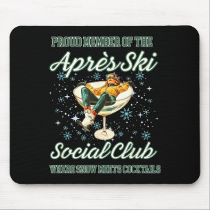 Funny apres ski outfit men women skiing ski mouse mat