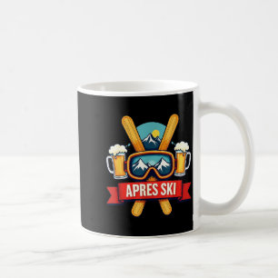 Funny apres ski retro skiing snow lodge winter coffee mug