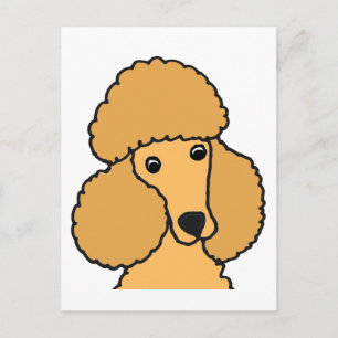 Funny Apricot Poodle Dog Cartoon Postcard