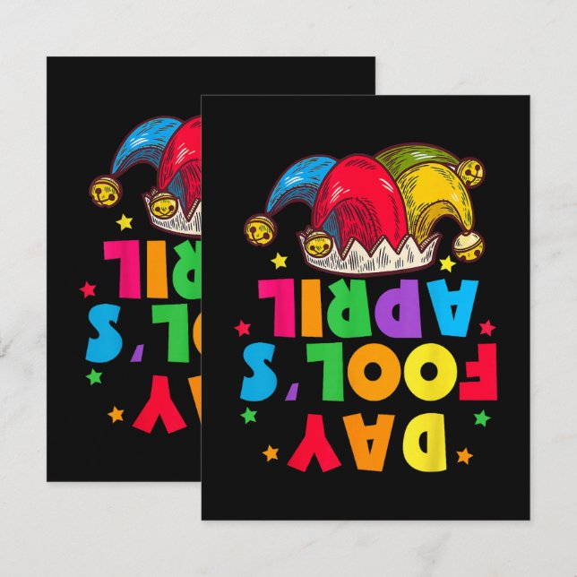 Funny April Fool's Day Pranks Kit 1st April Jokes Card (Front/Back)