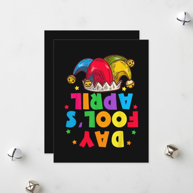 Funny April Fool's Day Pranks Kit 1st April Jokes Holiday Card (Front/Back In Situ)