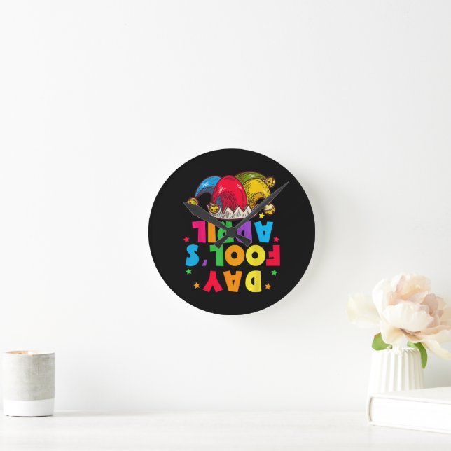 Funny April Fool's Day Pranks Kit 1st April Jokes Round Clock (Home)