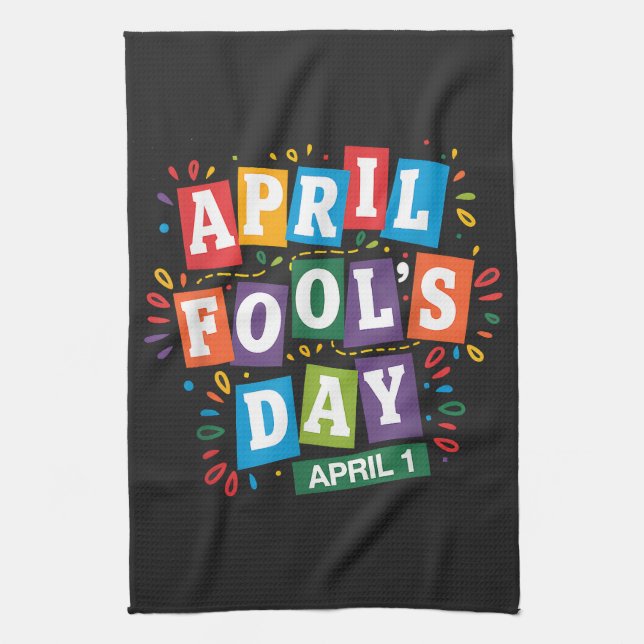 Funny April Fools Day Pranks Kit Tea Towel (Vertical)