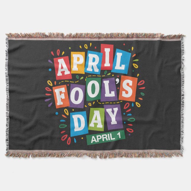 Funny April Fools Day Pranks Kit Throw Blanket (Front)