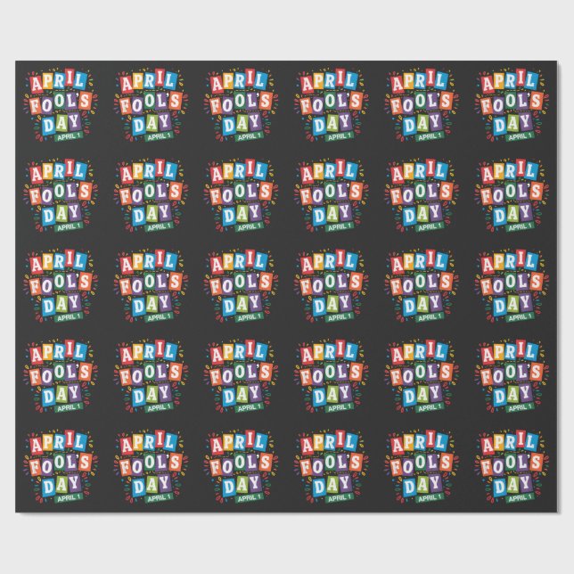 Funny April Fools Day Pranks Kit Wrapping Paper (Flat)