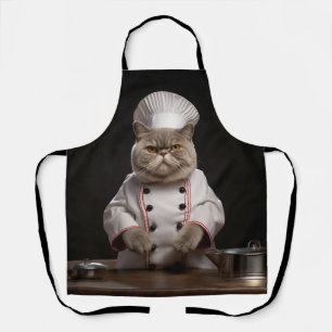 Funny Apron For British Cat Lovers 